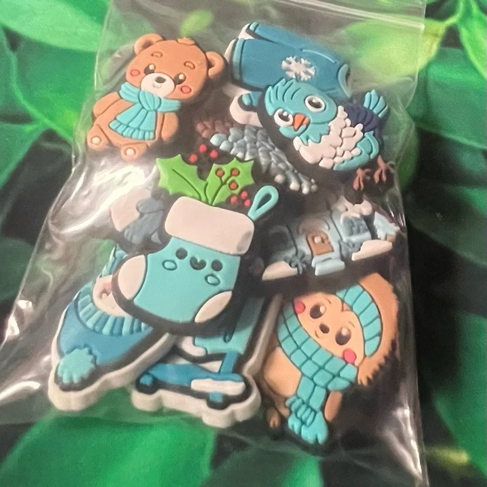 10 Blue Winter Croc Charms Jibbit Shoe Charms Disney Croc Charms - Picture 5 of 6